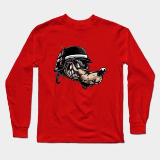 Angry Wolf Head Long Sleeve T-Shirt